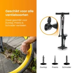 R2B Fietspomp Met Drukmeter - Dubbele Ventielkop -Kampeerartikelen Korting e41bcdf66283964f