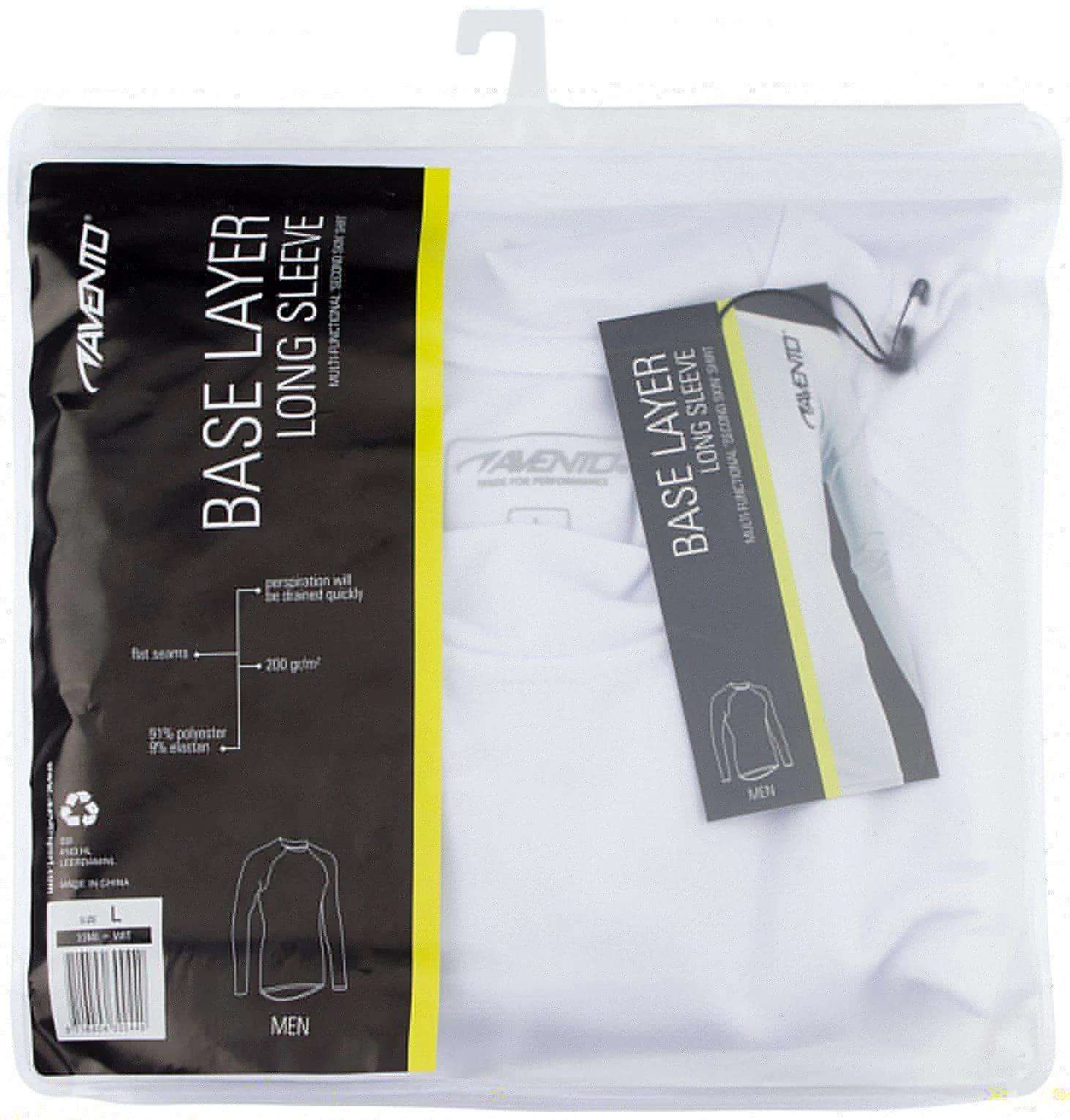 Avento Base Layer Lange Mouw Heren Shirt - Wit/Zilver 6 Avento Base Layer Lange Mouw Heren Shirt - Wit/Zilver - Afbeelding 4