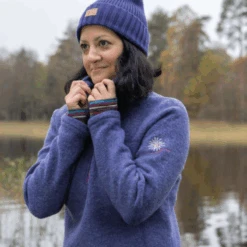 Ivanhoe Wollen Damestrui Dina Half Zip Paars -Kampeerartikelen Korting f460da149028ffc2